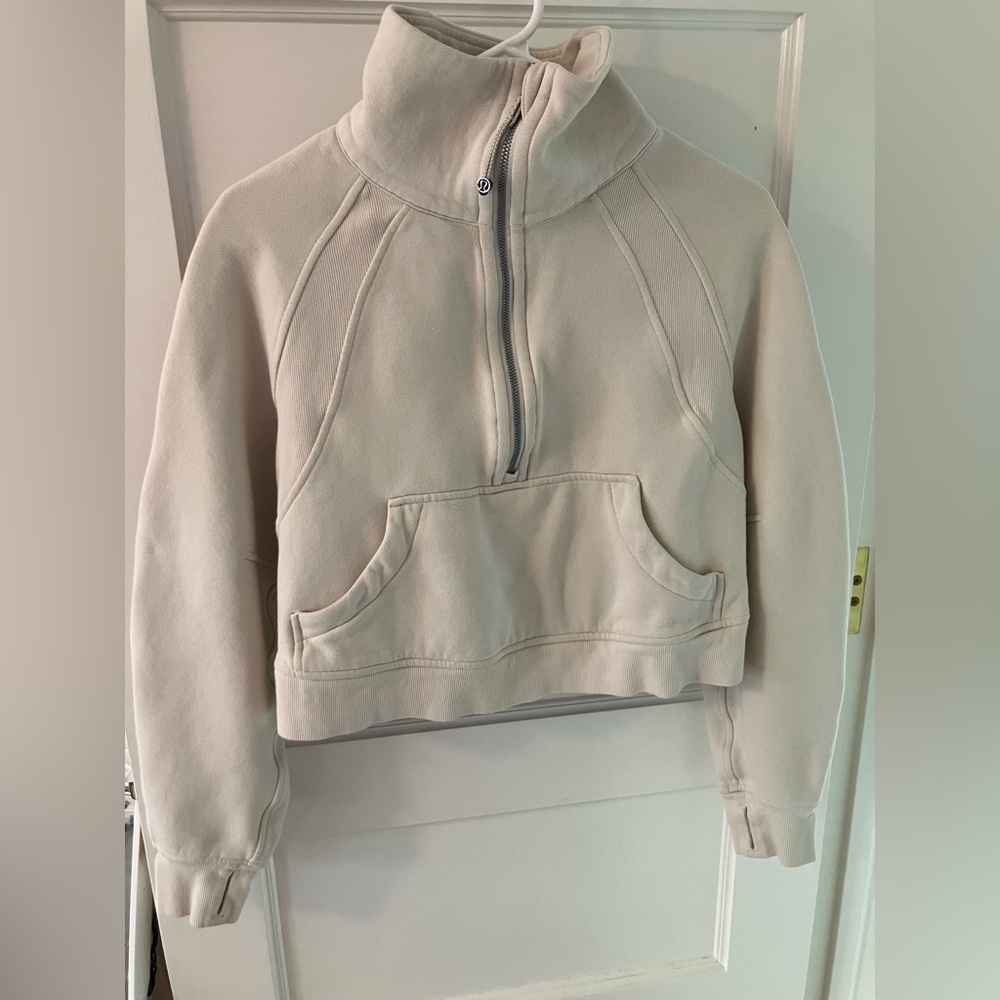 Lululemon bone quarter zip scuba